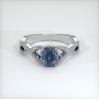 1.18 Ct. Sapphire Ring, 14K White Gold 1
